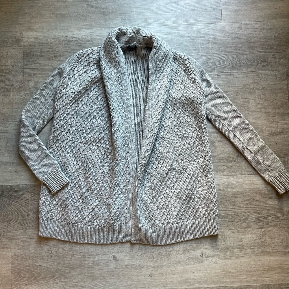 Theory Joyanne B Nuvola Wool Cashmere Angora Blend Knit Open Cardigan Size S